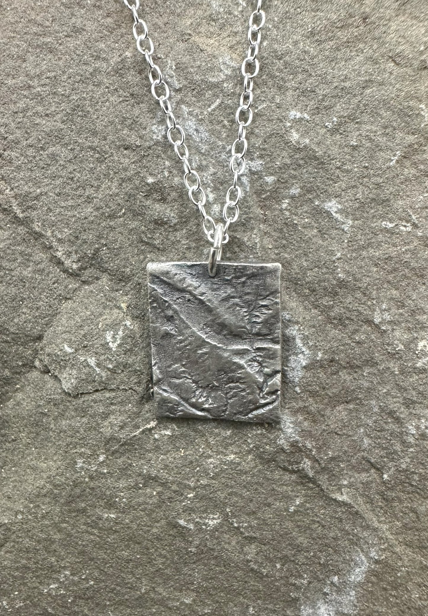 Fine Silver necklace of Arches National Park made from topographic data.