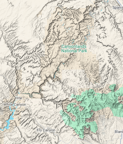 Canyonlands National Park Topographic Necklace