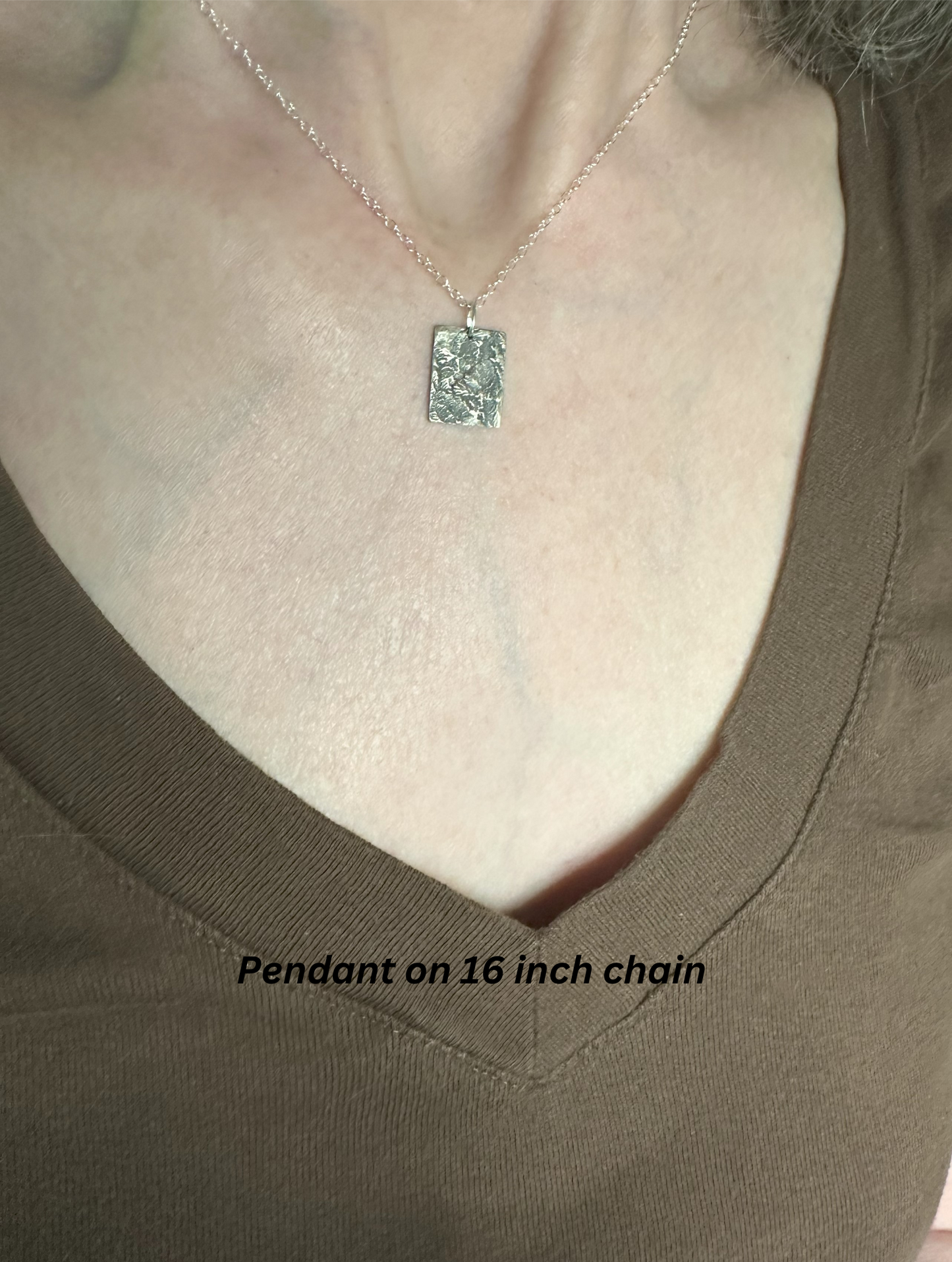 Fine Silver Canyonlands Pendant on 16 inch chain