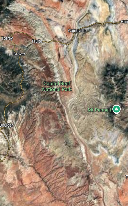 Map of Capitol Reef National Park