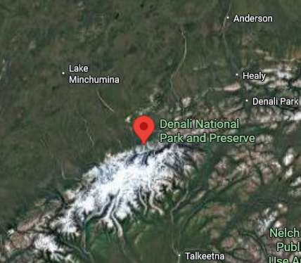Denali National Park Topographic Necklace