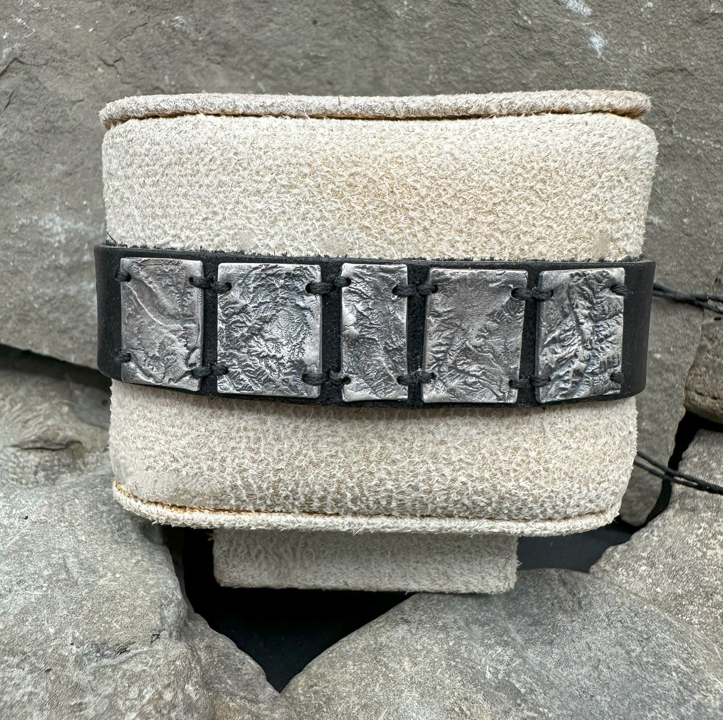 Fine Silver bracelet of the Mighty 5 Utah National Parks – Arches, Canyonlands, Capitol Reef, Bryce Canyon and Zion - made using topographic data