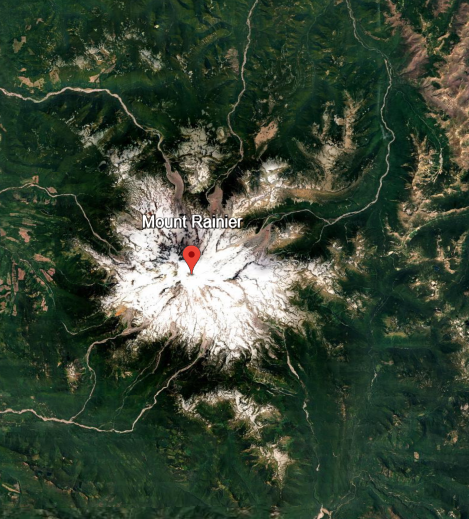 Mount Rainier National Park Topographic Necklace