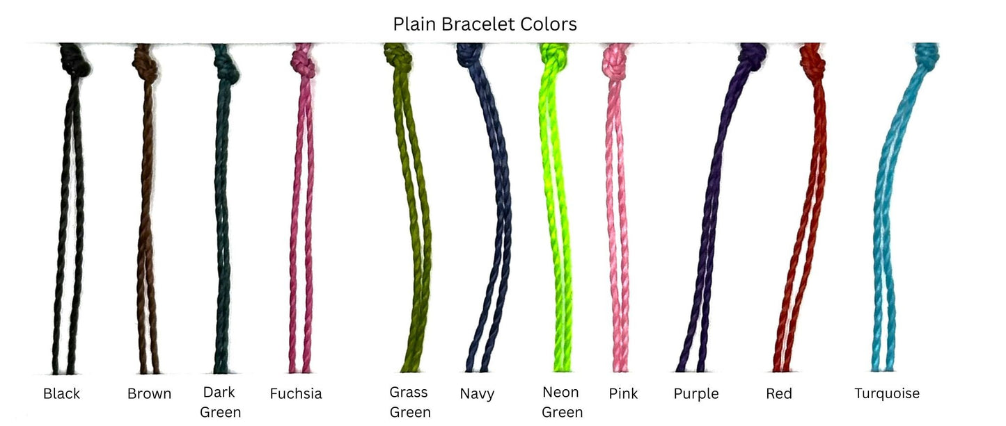 plain cord color options for handcrafted silver topographic bracelet