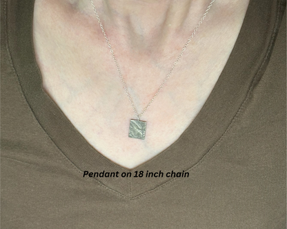 Fine Silver Arches Pendant on 18 inch chain