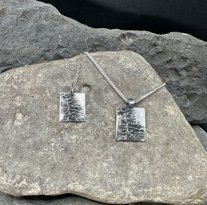 Pair of 3D fine silver pendants of Great Basin National Park.  Accurately displays the elevations and contours of the park in two different sizes.