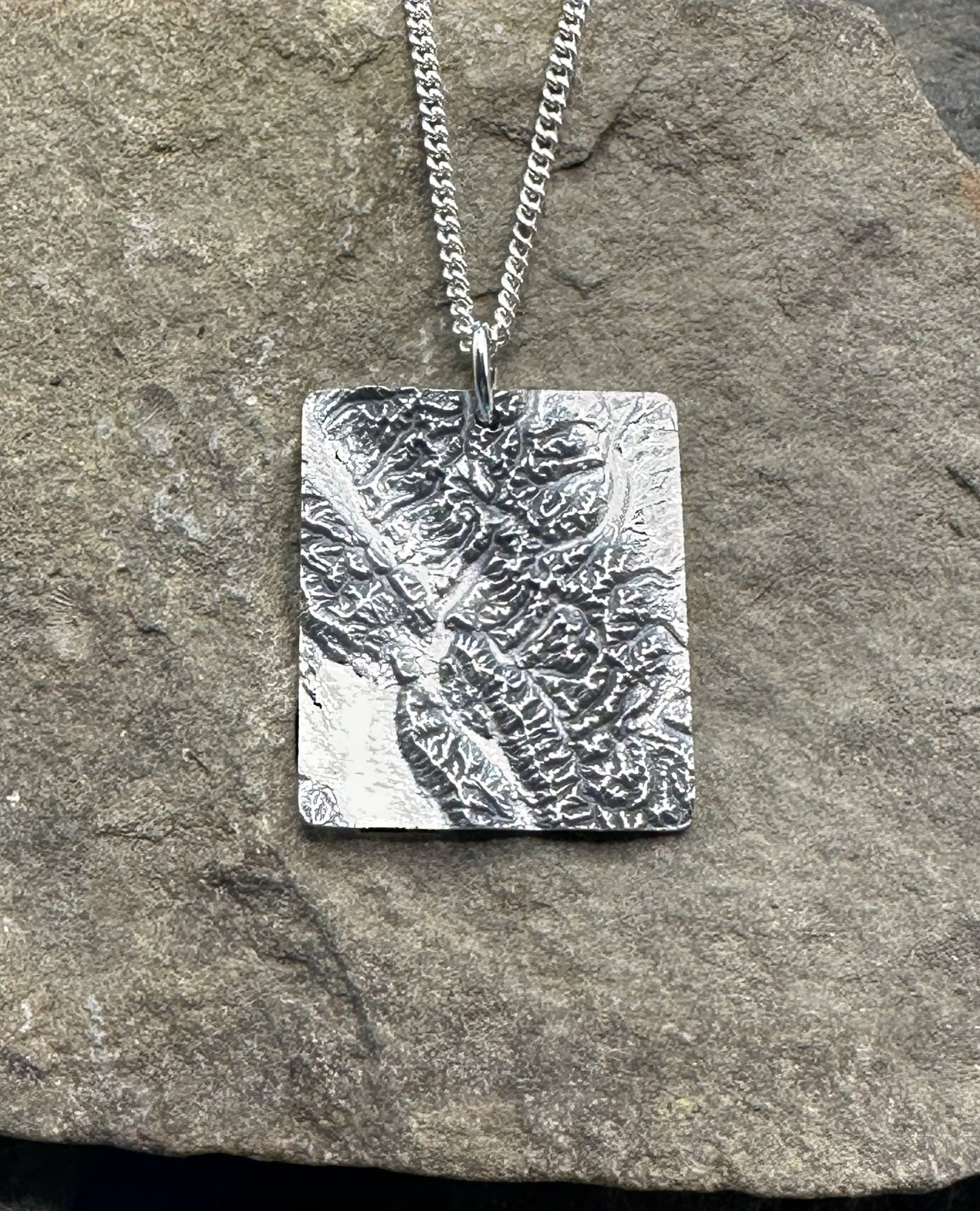 Glacier National Park Large Topographic Necklace