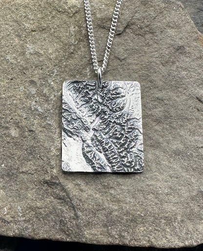 Glacier National Park Large Topographic Necklace