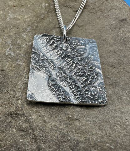 Glacier National Park Large Topographic Necklace