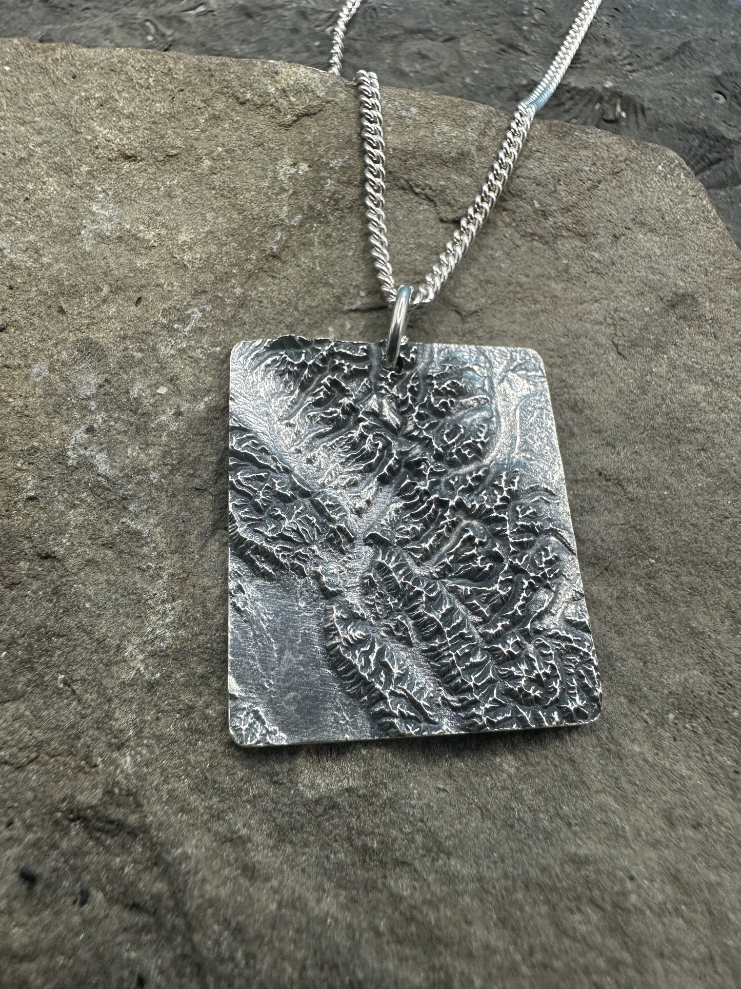 Glacier National Park Large Topographic Necklace