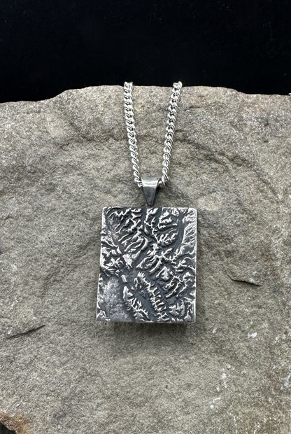 Glacier National Park Topographic Necklace
