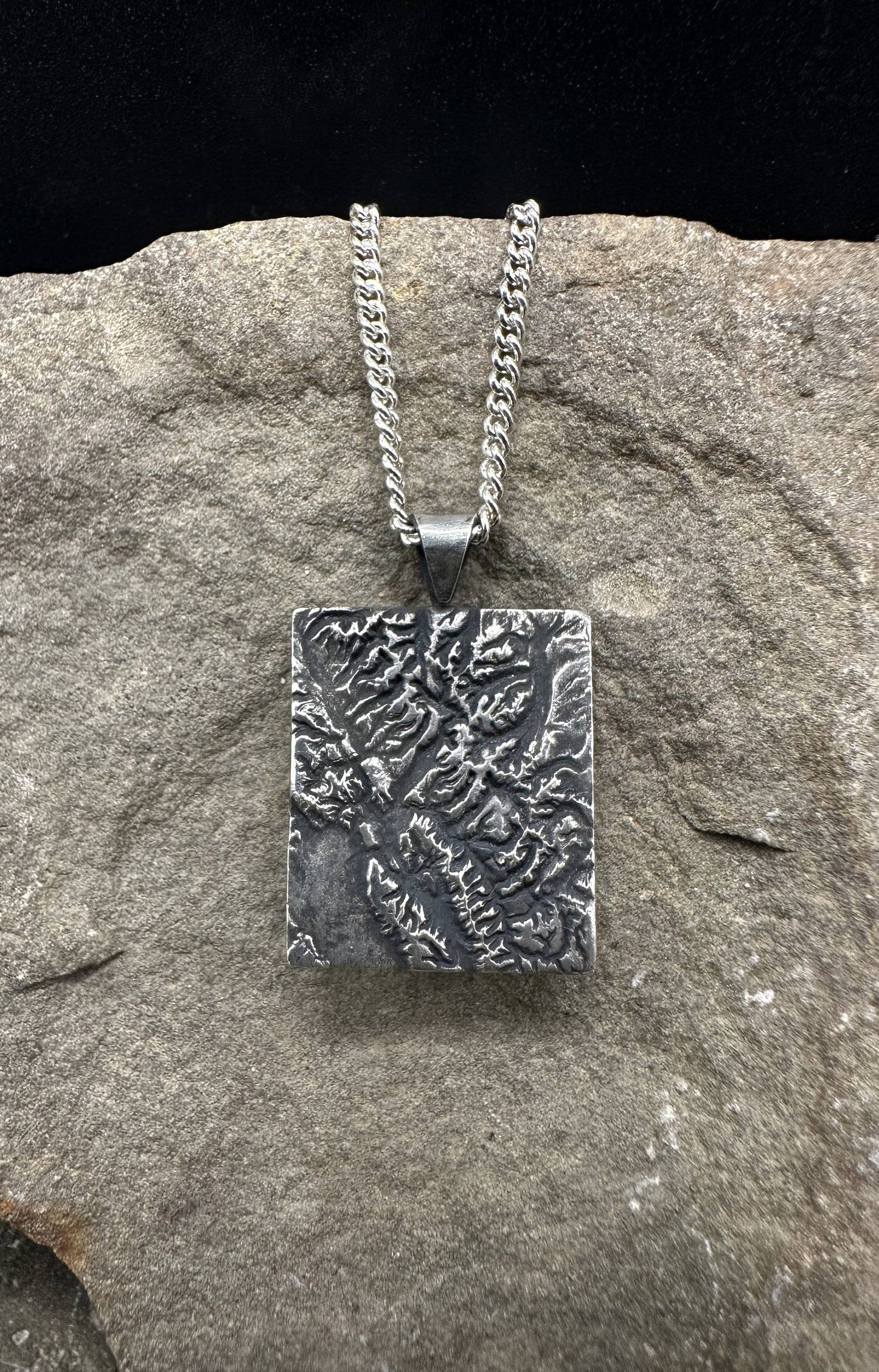 Glacier National Park Topographic Necklace