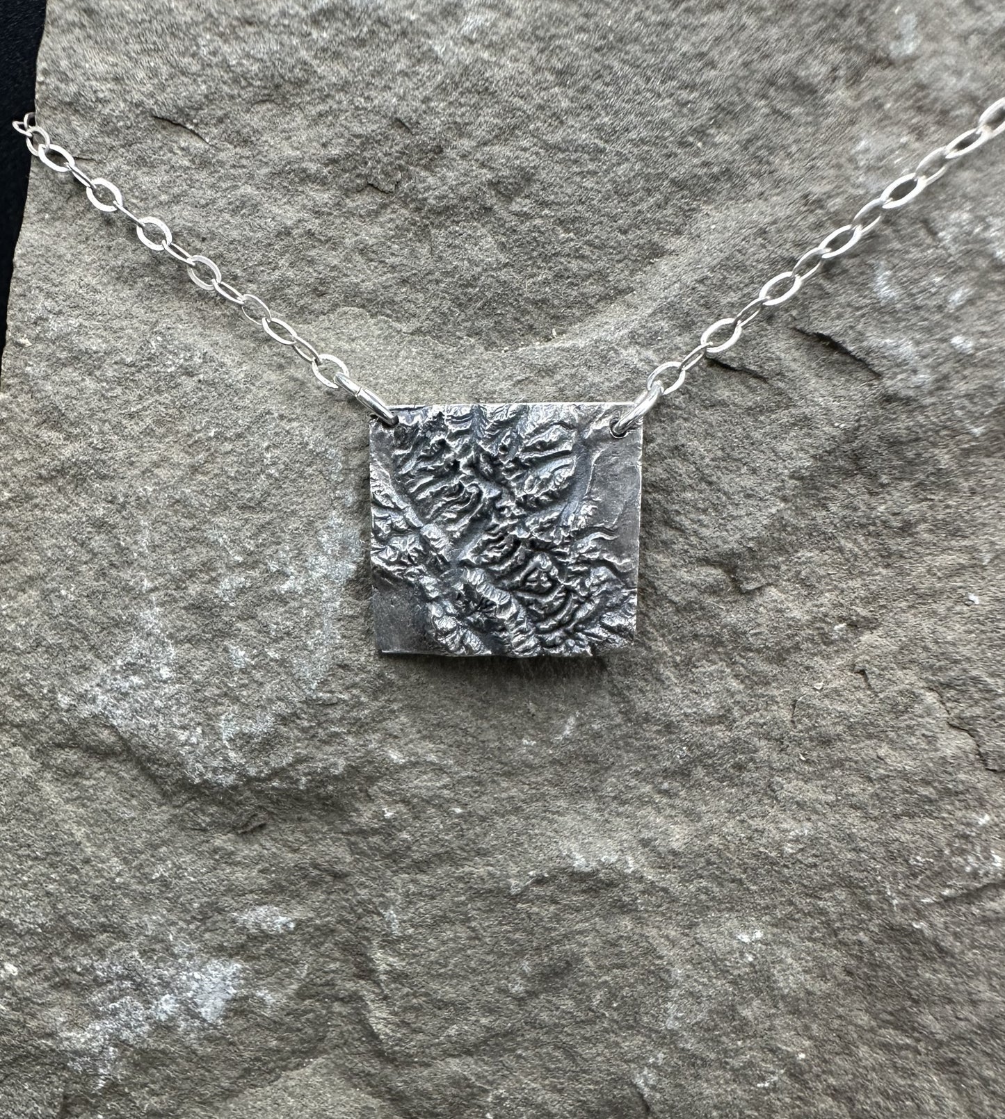 Glacier National Park Topographic Necklace