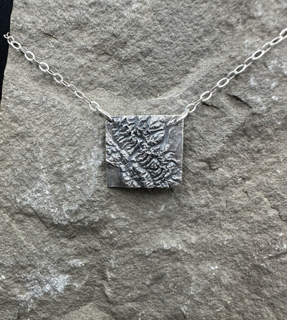 Glacier National Park Topographic Necklace