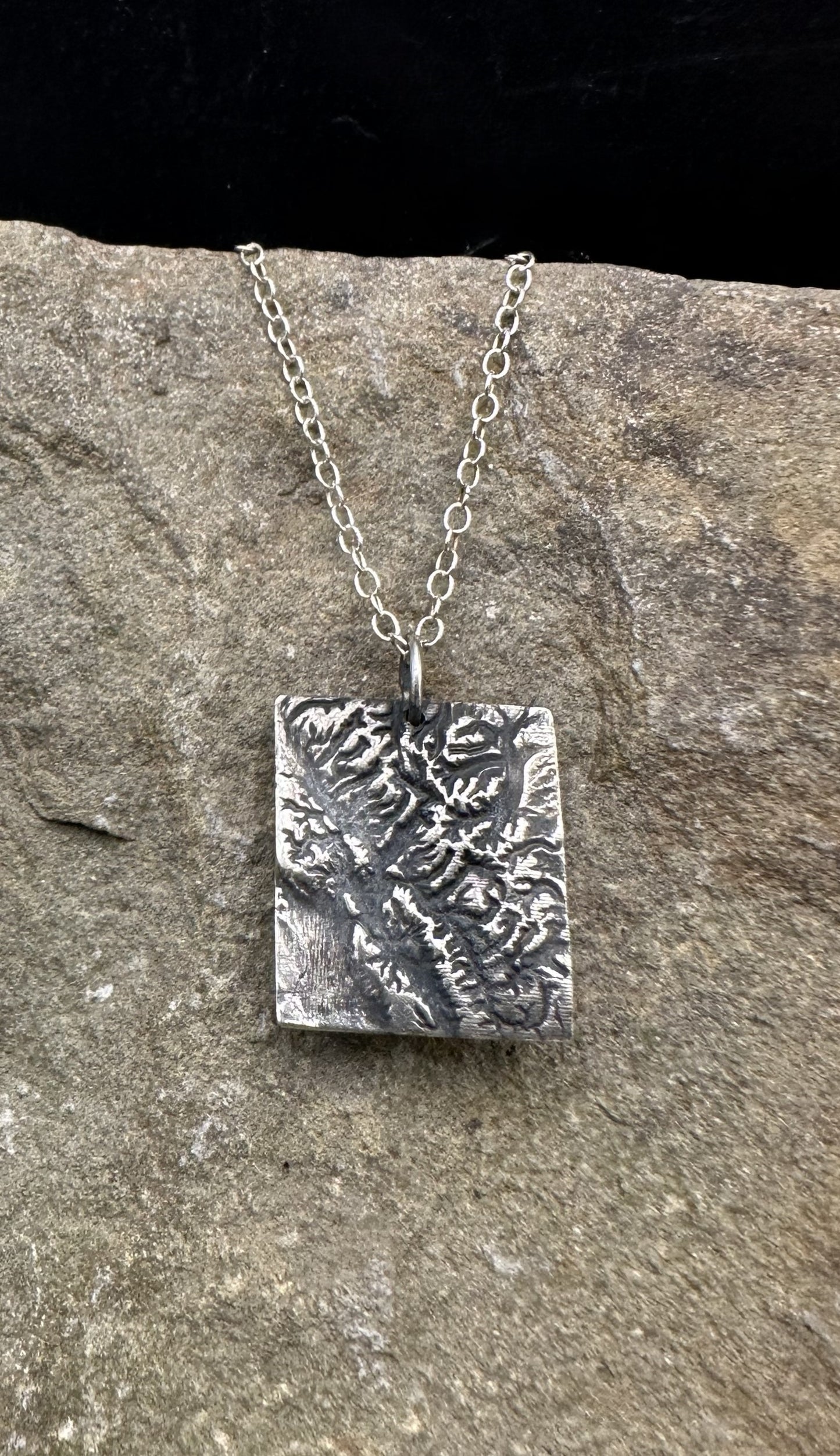 Glacier National Park Topographic Pendant