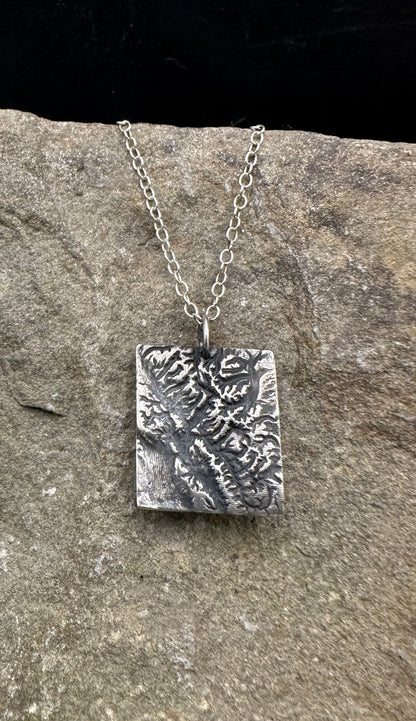 Glacier National Park Topographic Pendant