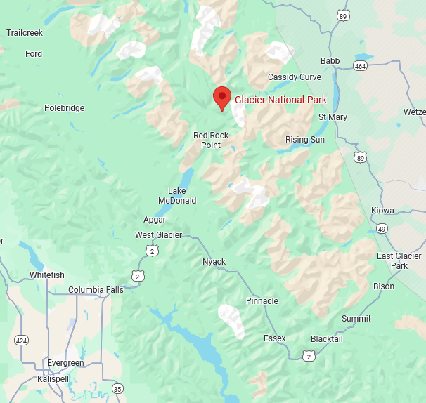 Glacier National Park Leather Topographic Bracelet