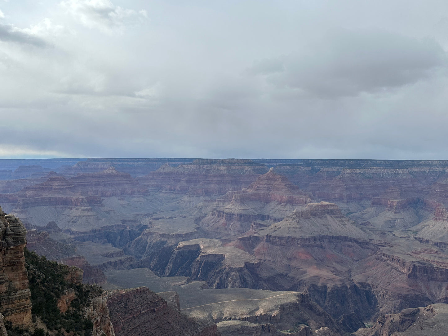 Picture of the Grand Canyon on an overcast day