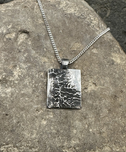3D fine silver pendant of Great Basin National Park.  Accurately displays the elevations and contours of the park.  