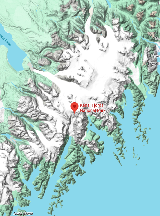Map of Kenai Fjords National Park