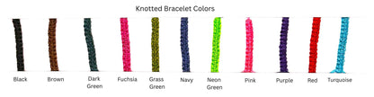 knotted cord color options for handcrafted silver topographic bracelet