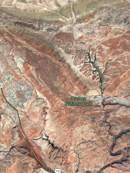 Map of Arches National Park