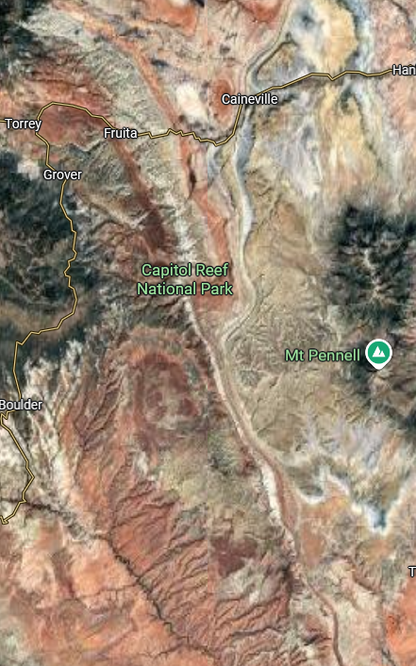 Map of Capitol Reef National Park