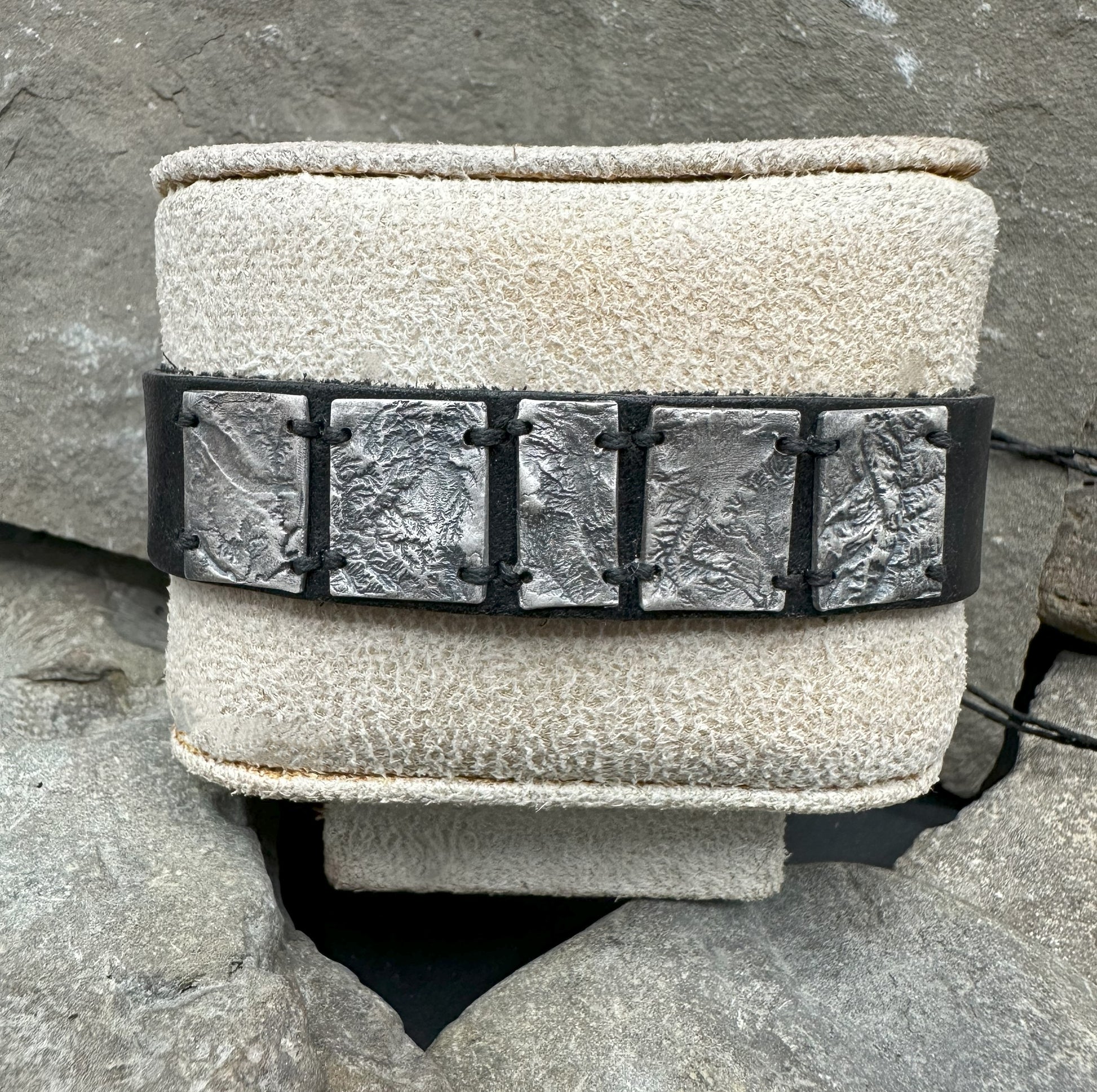Fine Silver bracelet of the Mighty 5 Utah National Parks – Arches, Canyonlands, Capitol Reef, Bryce Canyon and Zion - made using topographic data