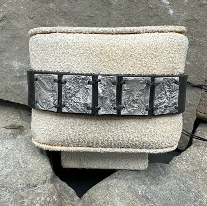Fine Silver bracelet of the Mighty 5 Utah National Parks – Arches, Canyonlands, Capitol Reef, Bryce Canyon and Zion - made using topographic data