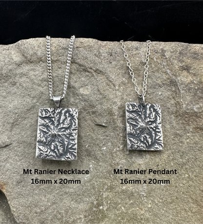 Mount Rainier National Park Topographic Necklace