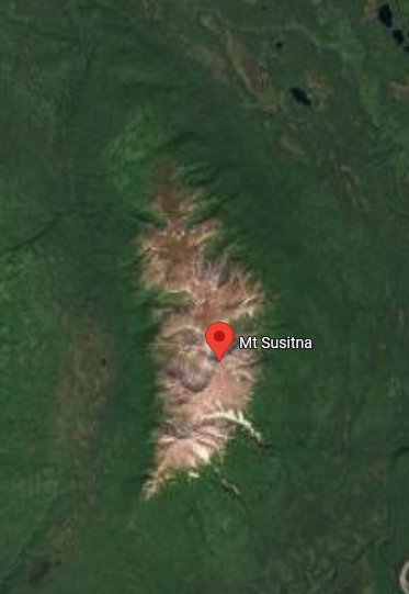 Mt. Susitna Topographic Necklace