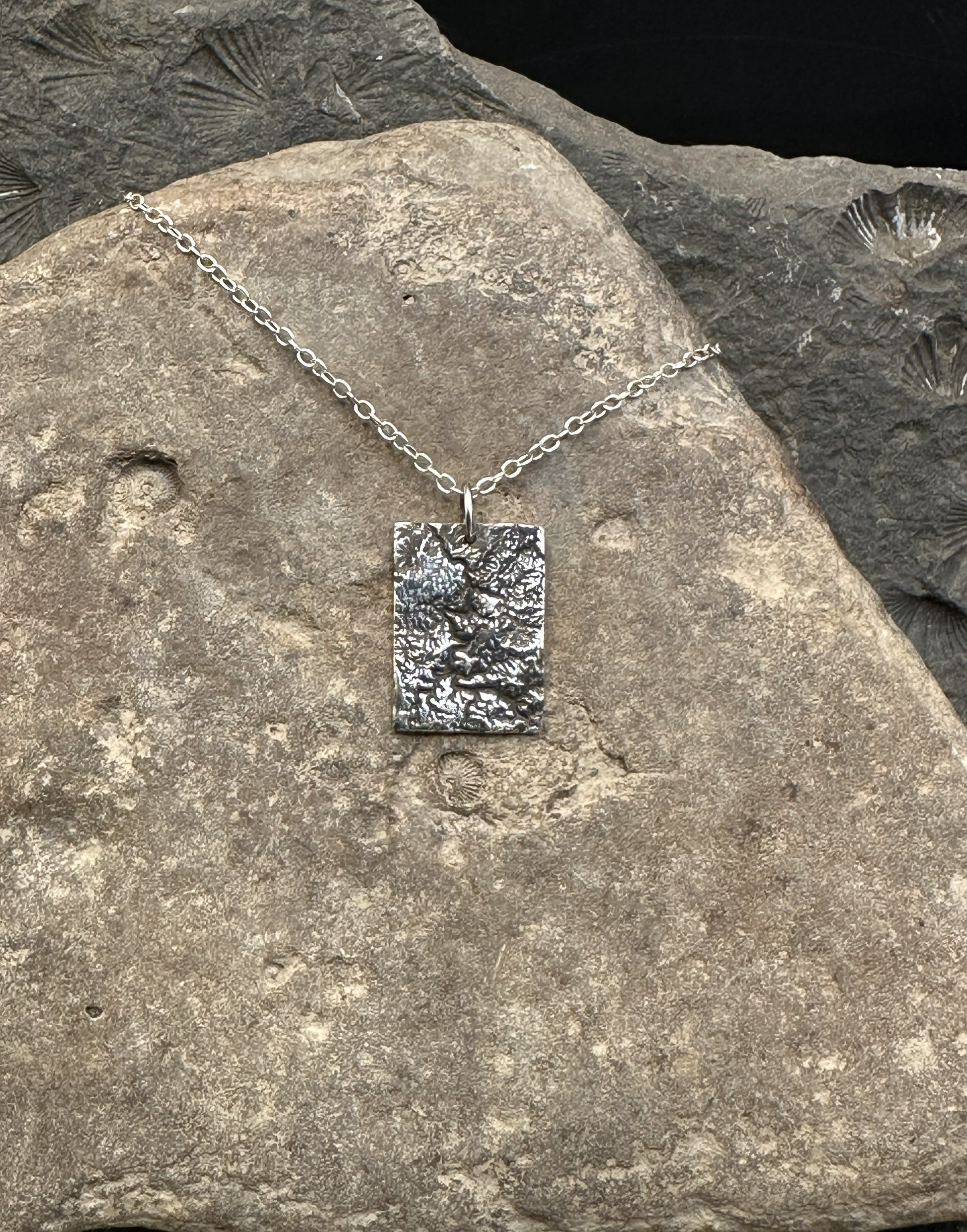 3D fine silver pendant of New River Gorge National Park.  Accurately displays the elevations and contours of the park.  