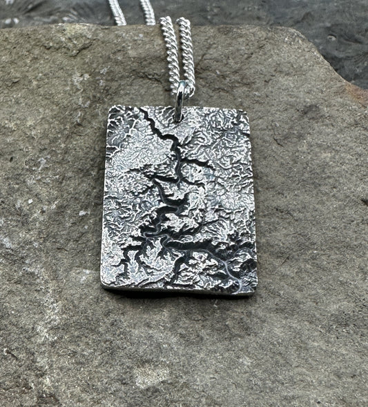 New River Gorge National Park Large Topographic Pendant