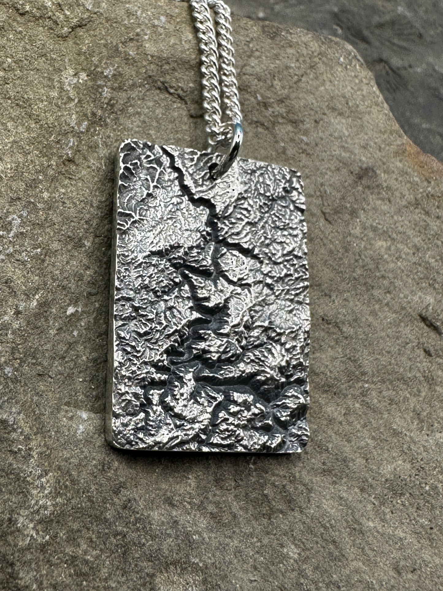 New River Gorge National Park Large Topographic Pendant