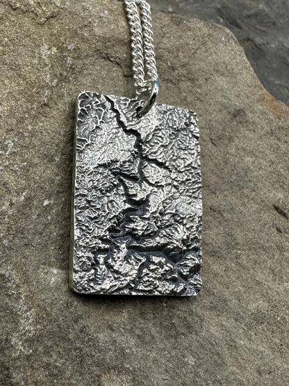 New River Gorge National Park Large Topographic Pendant