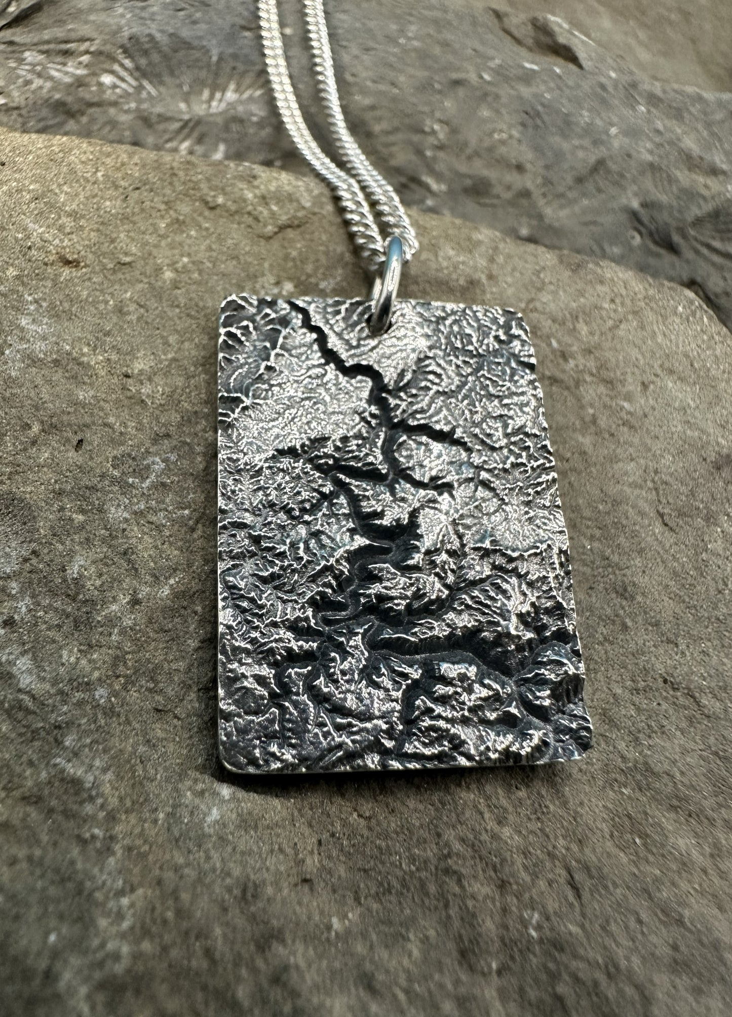New River Gorge National Park Large Topographic Pendant