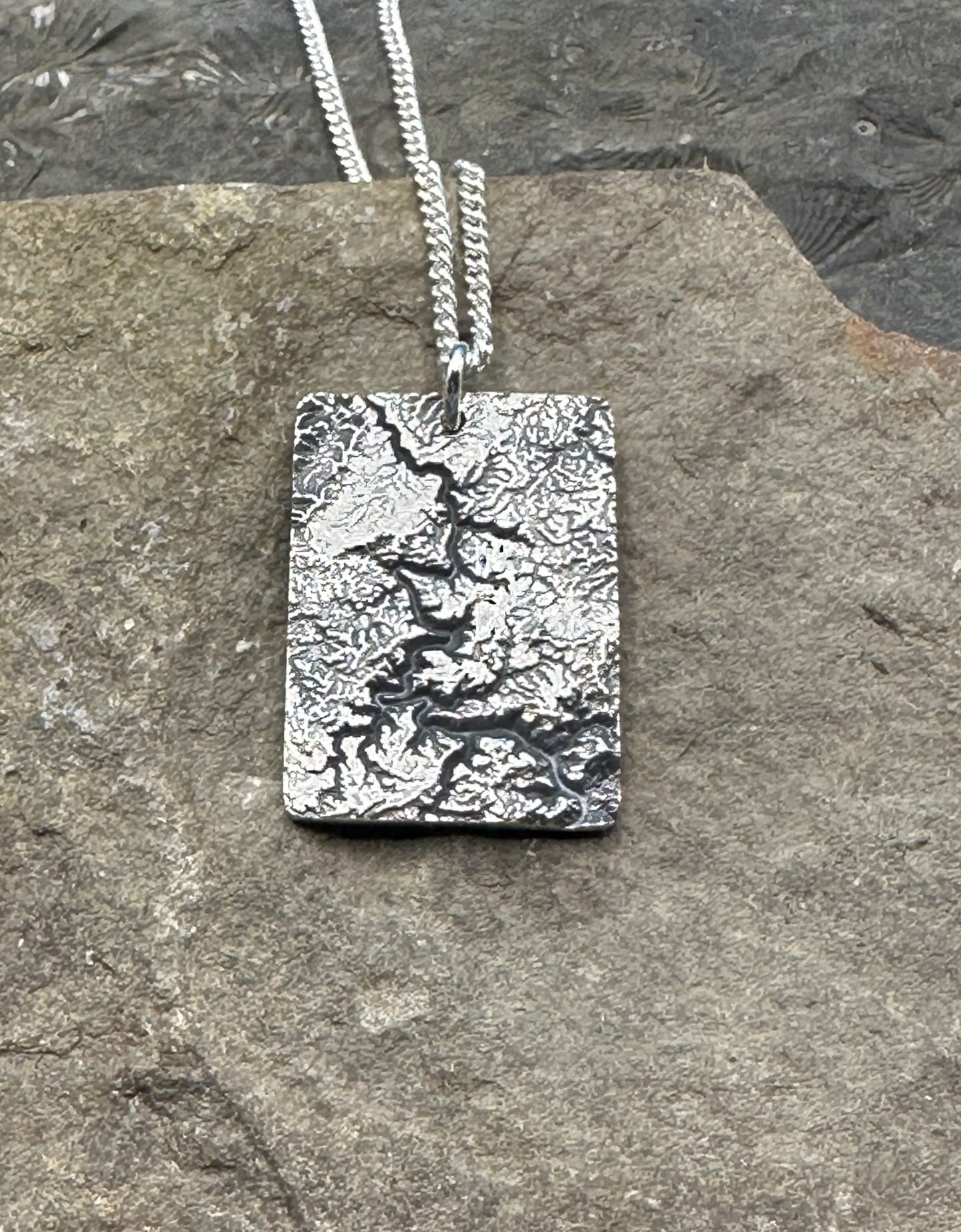 New River Gorge National Park Large Topographic Pendant