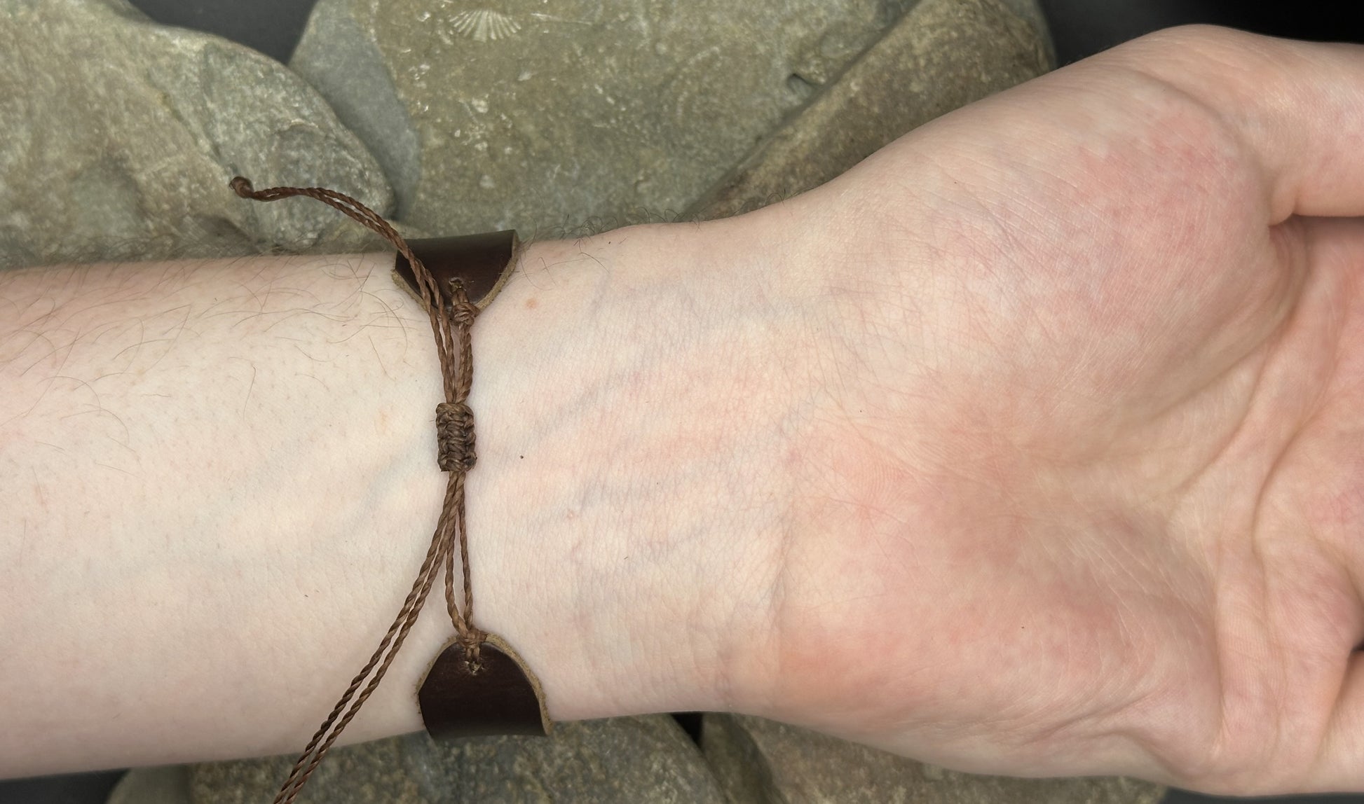 Adjustable clasp for the  handcrafted silver and leather topographic bracelet 