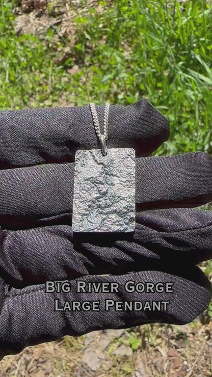 New River Gorge National Park Large Topographic Pendant