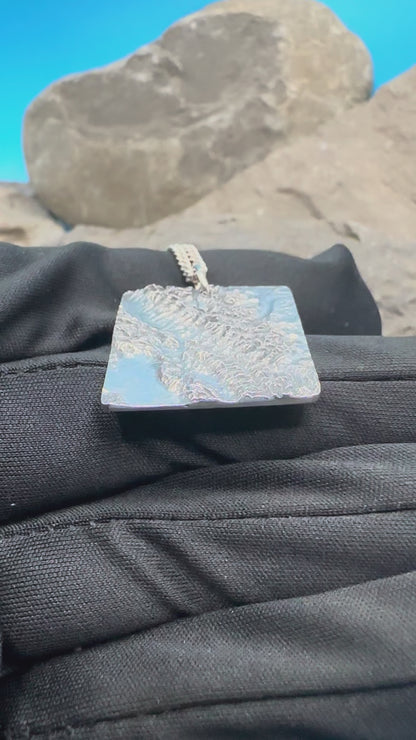 Glacier National Park Large Topographic Necklace